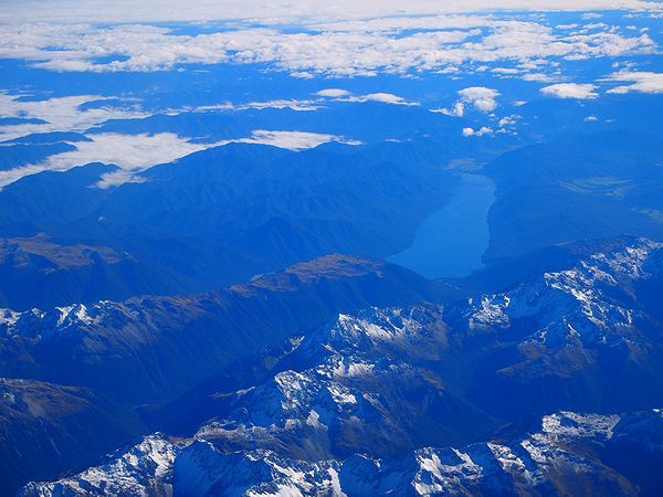 ニュージーランド航空からの景色