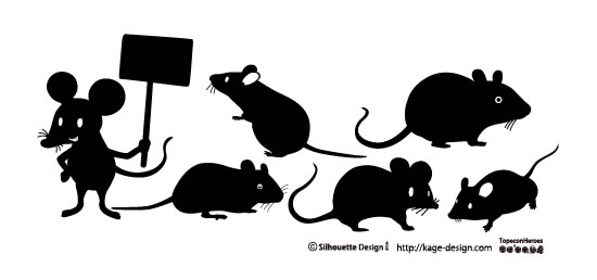 心に強く訴えるかっこいい ネズミ イラスト シルエット