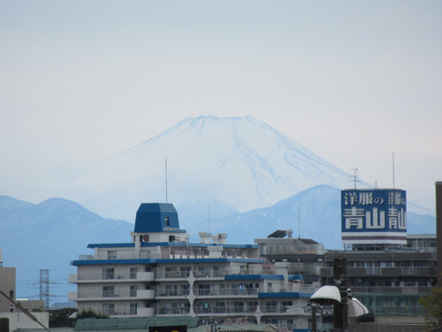 跨線橋から見える富士山