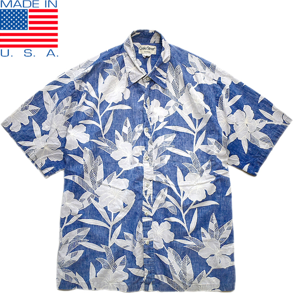 アメリカ製アロハシャツALOHAハワイアンシャツUSA製メンズレディースコーデ＠古着屋カチカチ