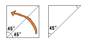分度器なしでも 45度 30度 60度の角度の図を描く方法 小学生の算数 おとうの雑記帳