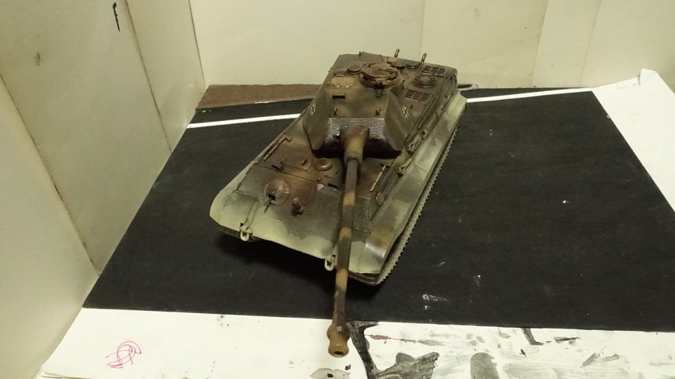 タミヤのミリタリーミニチュアシリーズ  No.169 ドイツ 重戦車キングタイガー(ポルシェ砲塔) その５